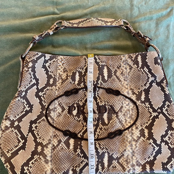 Prada Python Logo Hobo Roccia - Picture 5 of 14